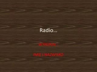 radio