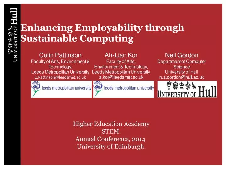 enhancing employability through sustainable computing