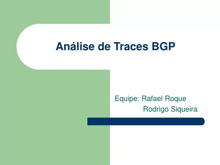 an lise de traces bgp