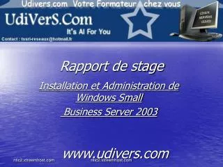 rapport de stage