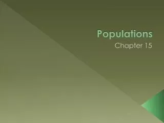 Populations