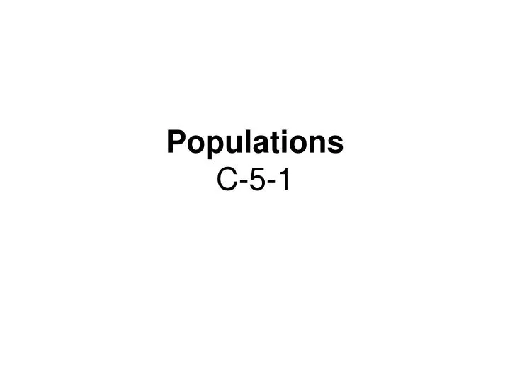 populations c 5 1