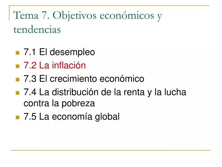 tema 7 objetivos econ micos y tendencias