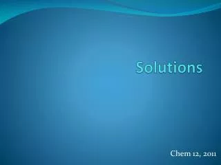 Solutions