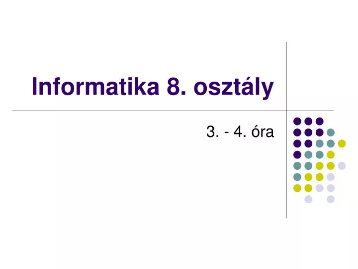 informatika 8 oszt ly