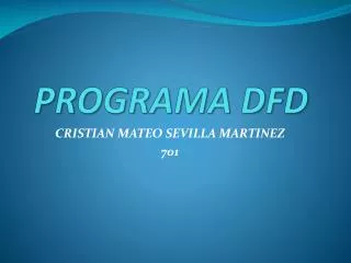 programa dfd