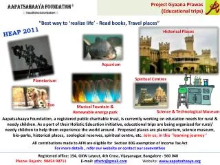 Project Gyaana Prawas (Educational trips)
