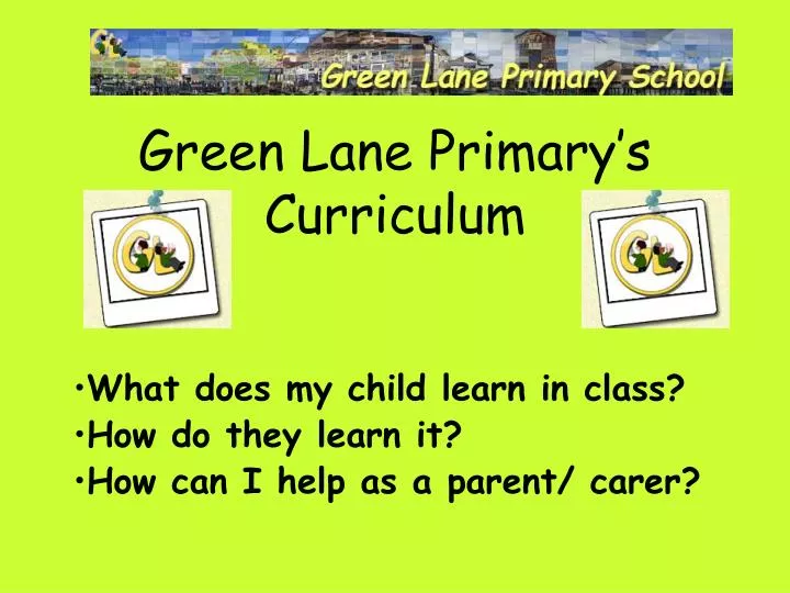 green lane primary s curriculum