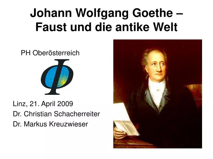 johann wolfgang goethe faust und die antike welt