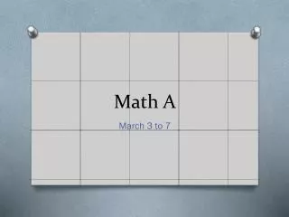 Math A