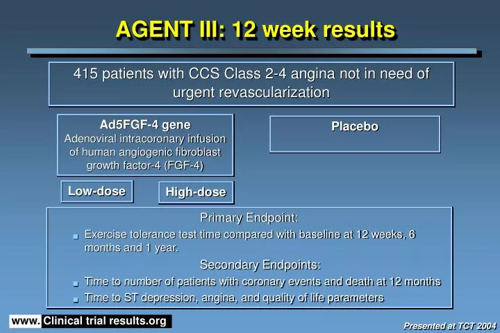 agent iii 12 week results