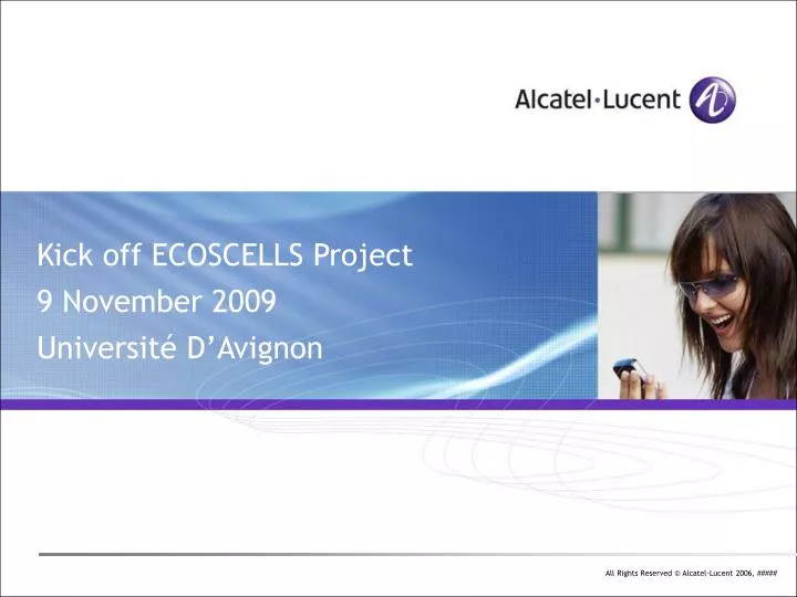 kick off ecoscells project 9 november 2009 universit d avignon