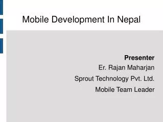 Mobile Development In Nepal