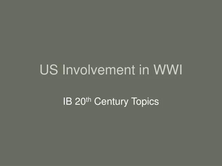 us involvement in wwi