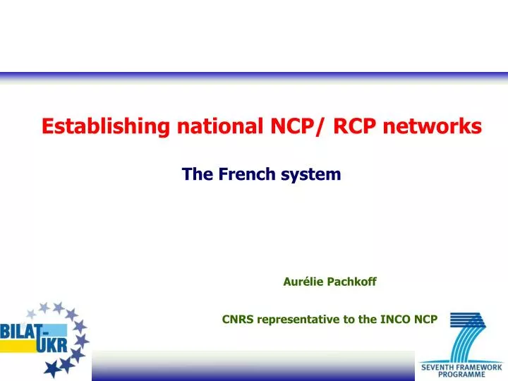 establishing national ncp rcp networks the french system