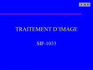 traitement d image