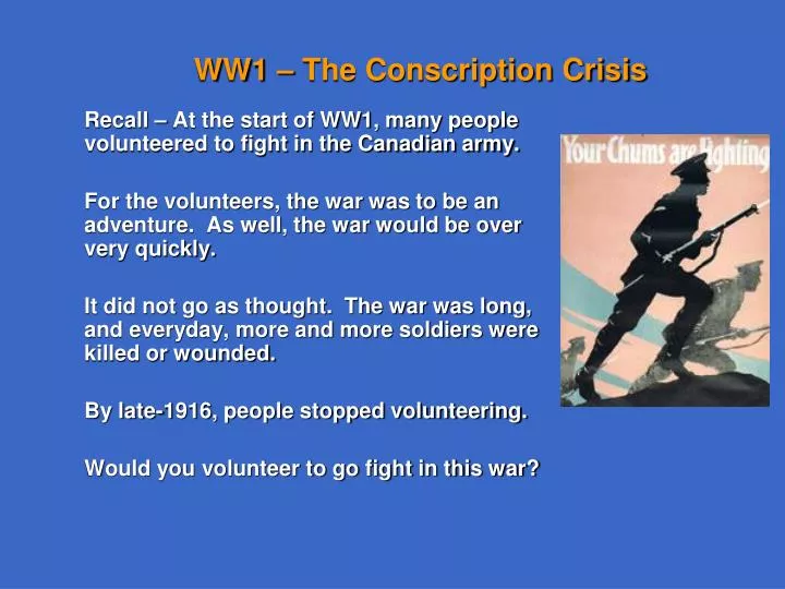 ww1 the conscription crisis