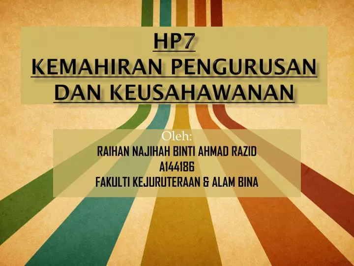 hp7 kemahiran pengurusan dan keusahawanan