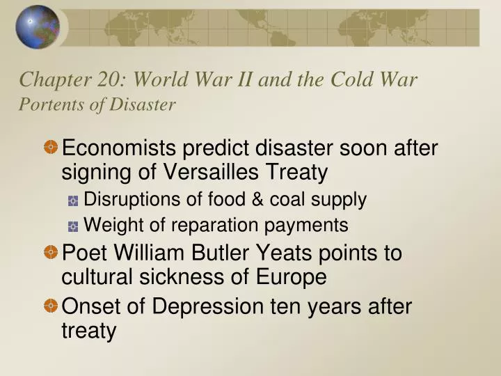 chapter 20 world war ii and the cold war portents of disaster