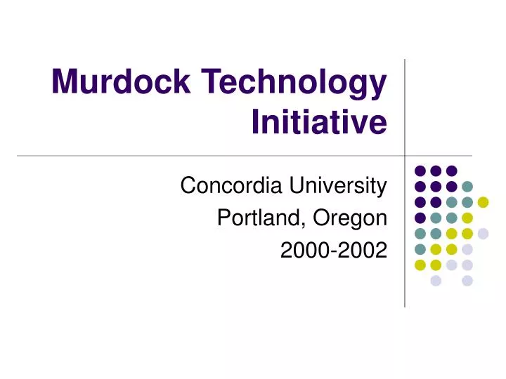 murdock technology initiative