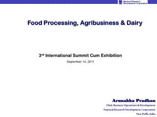 Food Processing, Agribusiness &amp; Dairy