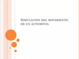 simulaci n del movimiento de un autom vil