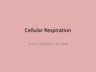 Cellular Respiration