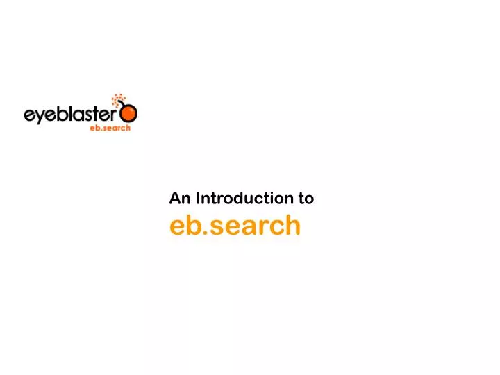 an introduction to eb search
