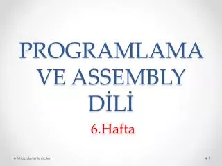 programlama ve assembly d l