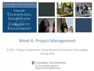 Week 6: Project Management