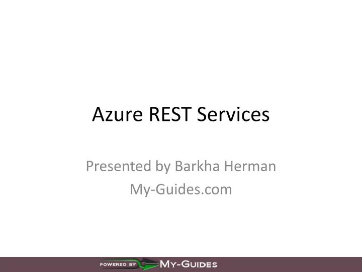 azure rest services