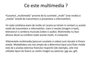 ce este multimedia