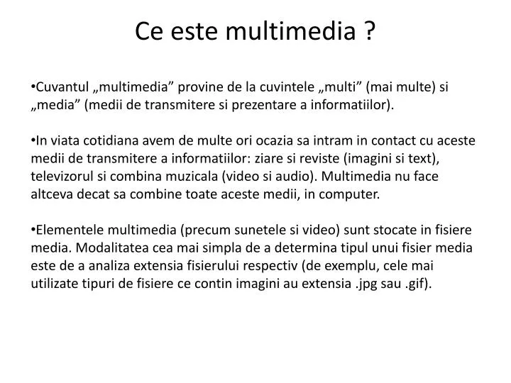 ce este multimedia