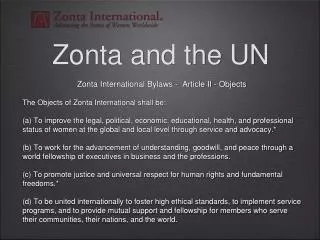 Zonta and the UN