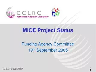 MICE Project Status