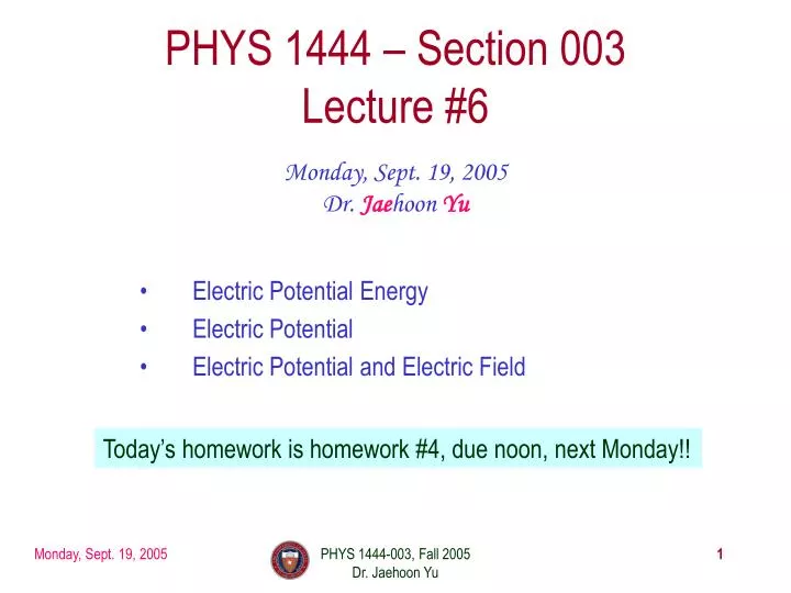 phys 1444 section 003 lecture 6