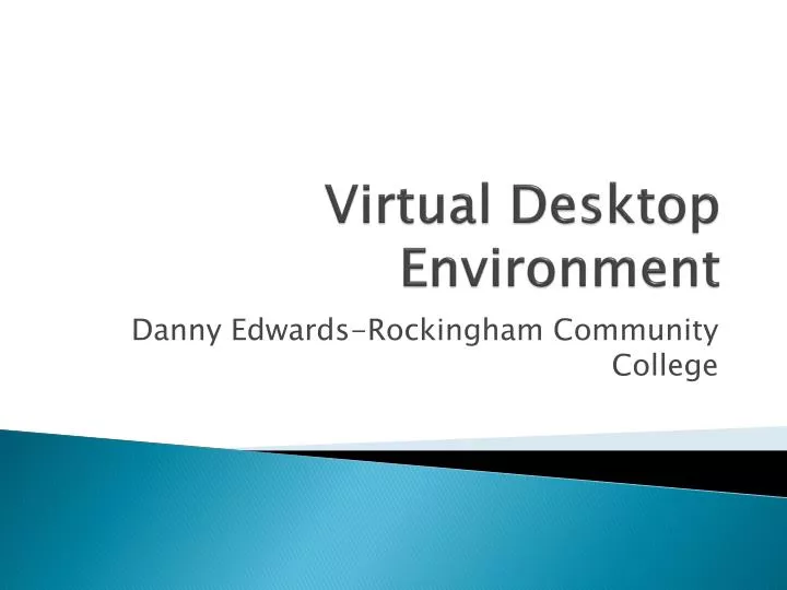 virtual desktop environment