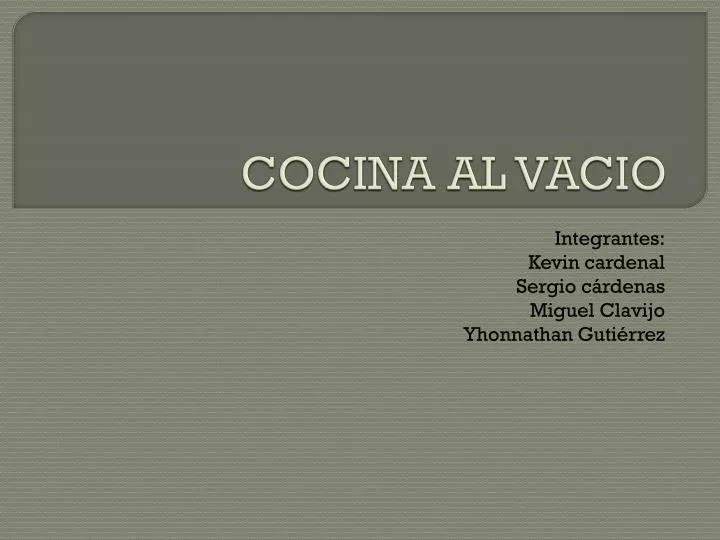 cocina al vacio