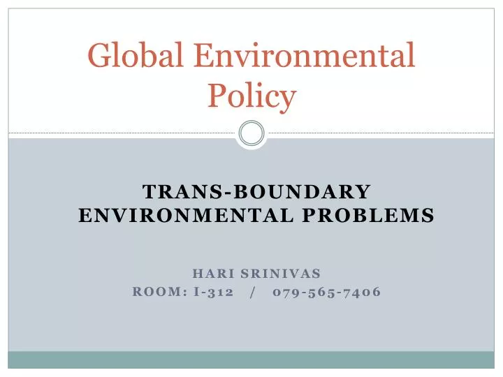 global environmental policy