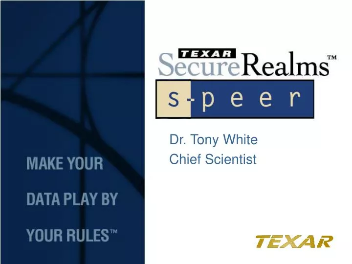dr tony white chief scientist