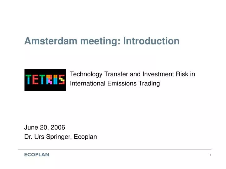 amsterdam meeting introduction