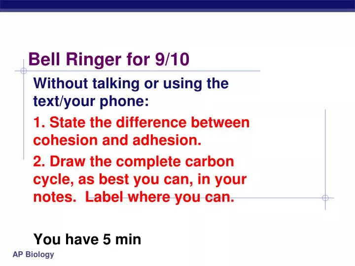 bell ringer for 9 10