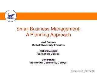 Small Business Management: A Planning Approach