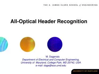All-Optical Header Recognition