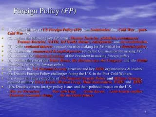 Foreign Policy (FP)
