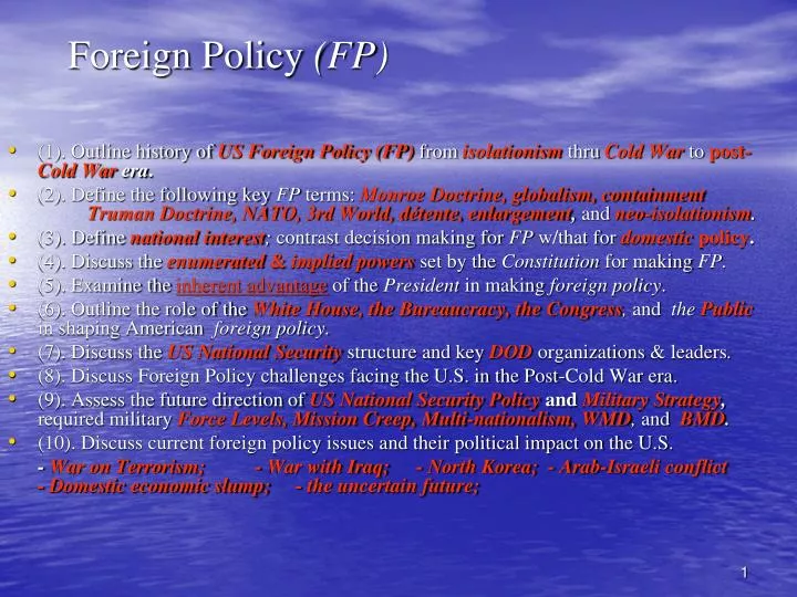foreign policy fp