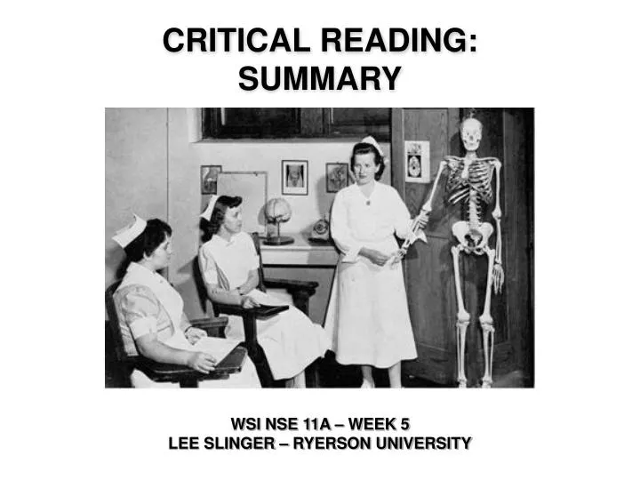 critical reading summary
