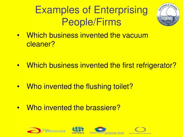 examples of enterprising people firms