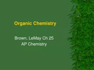 Organic Chemistry