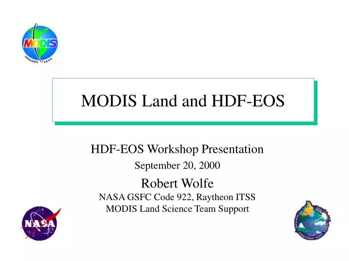 modis land and hdf eos